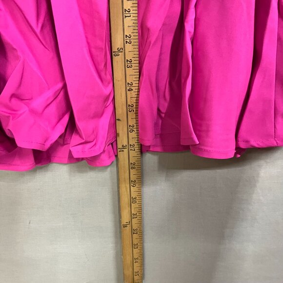 Mebius Girls 14Y Hot Pink Bow Back Square Neck Ruffle Sleeve Preppy A Line Dress - Picture 12 of 12